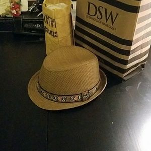 Straw tribal fedora